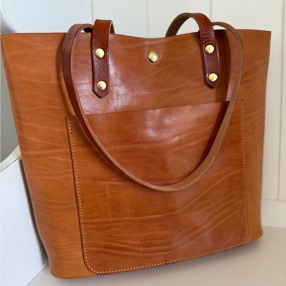 Lamb Leather Goods Full Grain Premium Saddle Leather Tote
